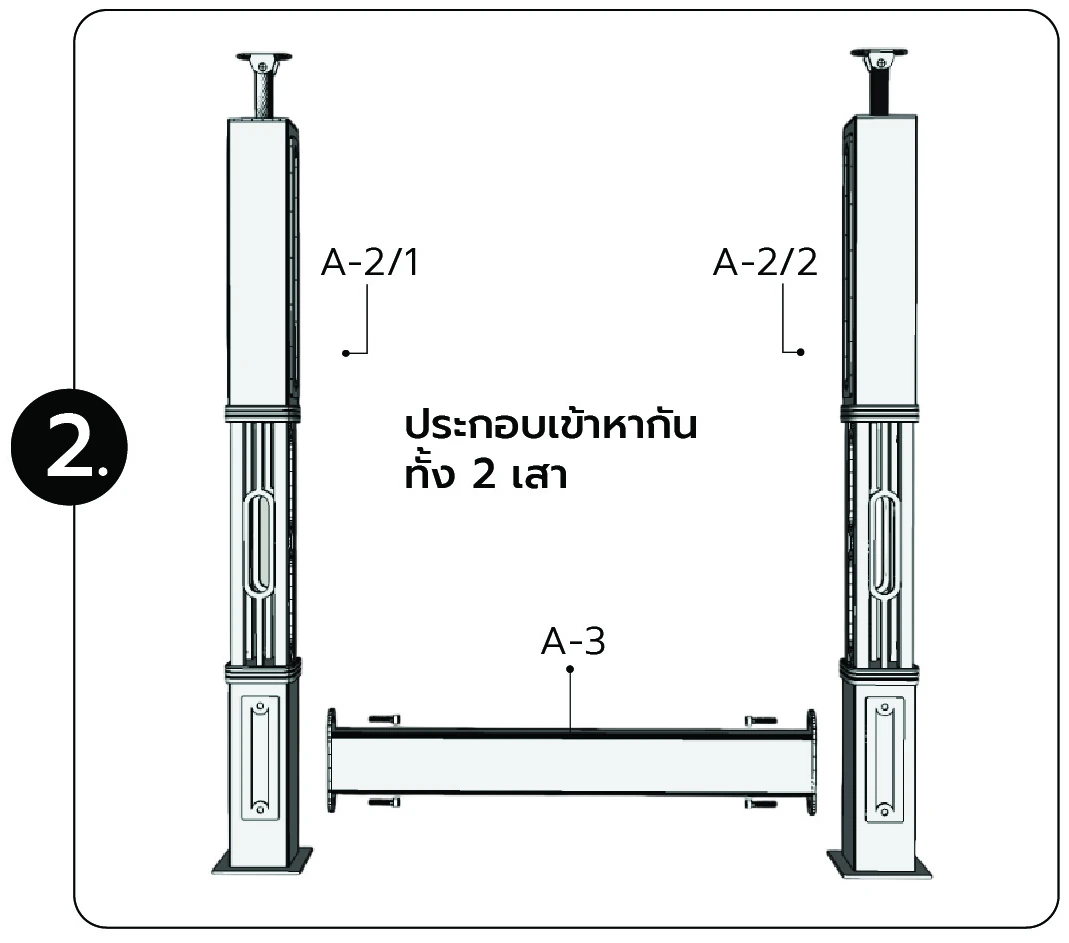 ประกอบเข้าหากัน ทั้ง 2 เสา
